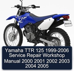 1999-2006 Yamaha TTR Models 125 Service Repair Workshop Manual PDF