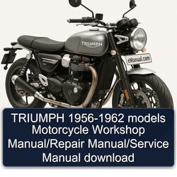 1956-1962 Triumph Models Motorcycle Service Repair Workshop Manual PDF