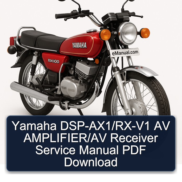 Yamaha RX Models Dsp-ax1/rx-v1 AV Amplifier/av Receiver Service Repair Workshop Manual PDF
