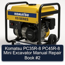 Komatsu PC35R-8 PC45R-8 Mini Excavator Book 2 Service Repair Workshop Manual PDF