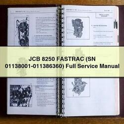 JCB 8250 Fastrac (sn 01138001-011386360) Service Repair Workshop Manual PDF