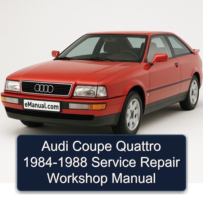 1984-1988 Audi Coupe Quattro Service Repair Workshop Manual PDF