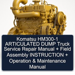 Komatsu 125 3 HM300-1 Articulated Dump Truck Field Assembly Instruction Operation Service Repair Workshop Manual PDF