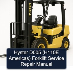 Hyster D005 (h110e Americas) Forklift Service Repair Workshop Manual PDF