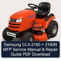 Samsung CLX-2160 2160N MFP Service Repair Workshop Manual PDF