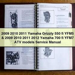 2009 2010 2011 Yamaha Grizzly 550 fi YFM5 & 2009 2010 2011 2012 Yamaha 700 fi YFM7 ATV models Service Repair Manual 
