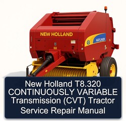 New Holland T8.320 Continuously Variable Transmission (CVT) Tractor Service Repair Workshop Manual PDF
