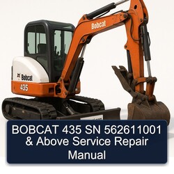 Bobcat 435 SN 562611001 Above Service Repair Workshop Manual PDF