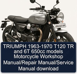1963-1970 Triumph T120 TR 6T 650CC Models Motorcycle Service Repair Workshop Manual PDF