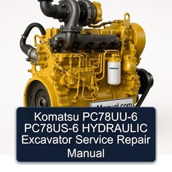 Komatsu Pc78uu-6 Pc78us-6 Hydraulic Excavator Service Repair Workshop Manual PDF