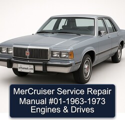 1963-1973 Mercruiser 01- - Engines Drives Service Repair Workshop Manual PDF