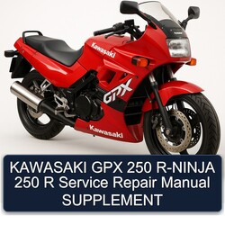 KAWASAKI GPX 250 R-NINJA 250 R Service Repair Manual SUPPLEMENT 