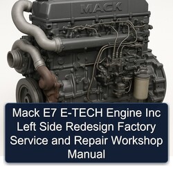 Mack E7 E-TECH Engine Inc Left Side Redesign Service Repair Workshop Manual PDF