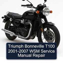 2001-2007 Triumph Bonneville T100 WSM Service Repair Workshop Manual PDF