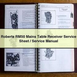Roberts RM50 Mains Table Receiver Sheet/ Service Repair Workshop Manual PDF
