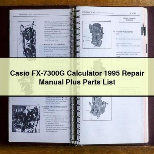 1995 Cash Registers Casio FX-7300G Calculator Plus Parts Catalog PDF