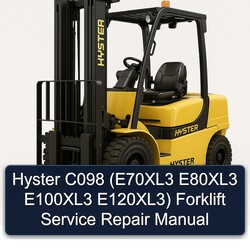 Hyster C098 (e70xl3 E80xl3 E100xl3 E120xl3) Forklift Service Repair Workshop Manual PDF