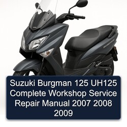 2007-2009 Suzuki Burgman Series 125 UH125 Service Repair Workshop Manual PDF