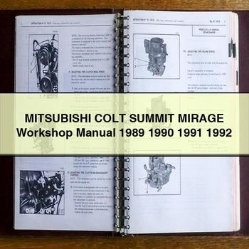 1989-1992 Eagle Summit Mitsubushi Colt Mirage Service Repair Workshop Manual PDF