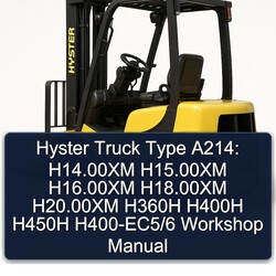 Hyster Gabelstapler Typ A214: Handbuch für H14.00XM - H20.00XM, H360H - H450H, H400-EC5/6