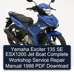 1998 Yamaha Exciter 135 SE ESX1200 Jet Boat Service Repair Workshop Manual PDF