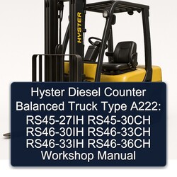 Hyster Diesel Counter Balanced Truck Type A222: RS45-27IH RS45-30CH RS46-30IH RS46-33CH RS46-33IH RS46-36CH Service Repair Workshop Manual PDF