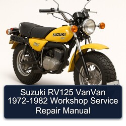 1972-1982 Suzuki RV Series RV125 Vanvan Service Repair Workshop Manual PDF