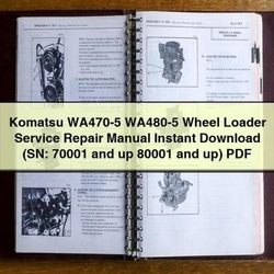 Komatsu WA470-5 WA480-5 Wheel Loader (sn: 70001 Up 80001 Up) Service Repair Workshop Manual PDF