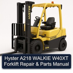 Hyster A218 Walkie W40XT Forklift Parts Catalog PDF