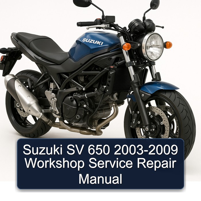 2003-2009 Suzuki SV Models 650 Service Repair Workshop Manual PDF