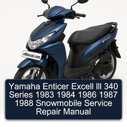 1983-1988 Yamaha Enticer Excell Lll 340 Series Snowmobile Service Repair Workshop Manual PDF