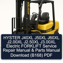 Hyster J40XL J50XL J60XL J2.00xl J2.50xl J3.00xl Electric Forklift Parts (B168) Catalog PDF