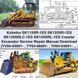 Kobelco Sk115sr-1es, Sk135sr-1es, Sk135srlc-1es, Sk135srl-1es Crawler Excavator Service Repair Workshop Manual PDF