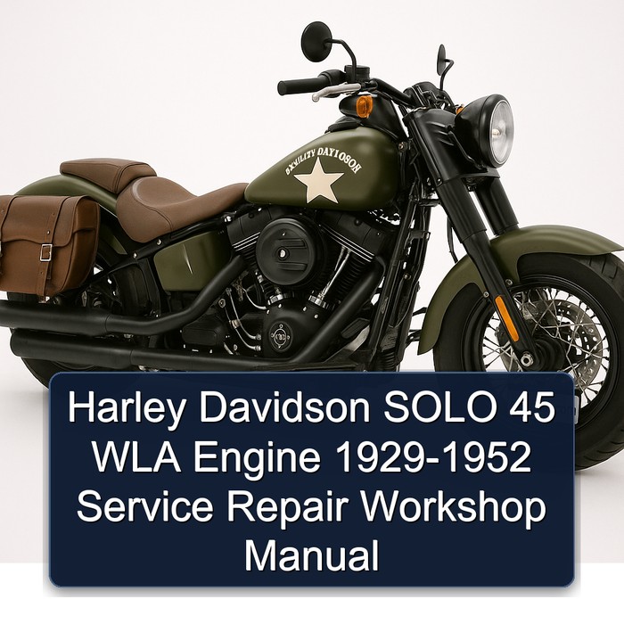 1952 Harley Davidson Servi Car Solo 45 WLA Engine 1929 Service Repair Workshop Manual PDF