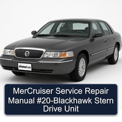 Mercruiser 20-blackhawk Stern Drive Unit Service Repair Workshop Manual PDF