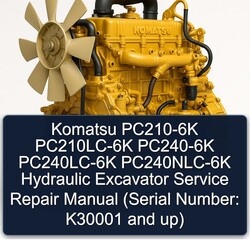 Komatsu PC210-6K Pc210lc-6k PC240-6K Pc240lc-6k Pc240nlc-6k Hydraulic Excavator (serial Number: K30001 Up) Service Repair Workshop Manual PDF