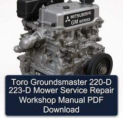Mitsubishi GM Series Toro Groundsmaster 220-D 223-D Mower Service Repair Workshop Manual PDF