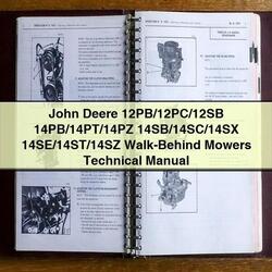 John Deere 12pb/12pc/12sb 14pb/14pt/14pz 14sb/14sc/14sx 14se/14st/14sz Walk-behind Mowers Service Repair Workshop Manual PDF