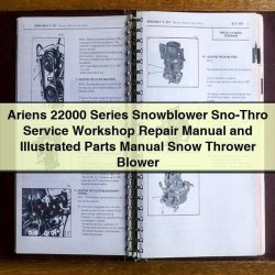 Ariens 22000 Series Snowblower SNO-THRO Illustrated Parts Catalog PDF