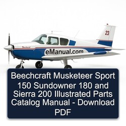Beechcraft Musketeer Sport 150 Sundowner 180 Sierra 200 Illustrated Parts Catalog PDF