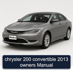 2013 Chrysler 200 Convertible Owners Owner's Manual PDF