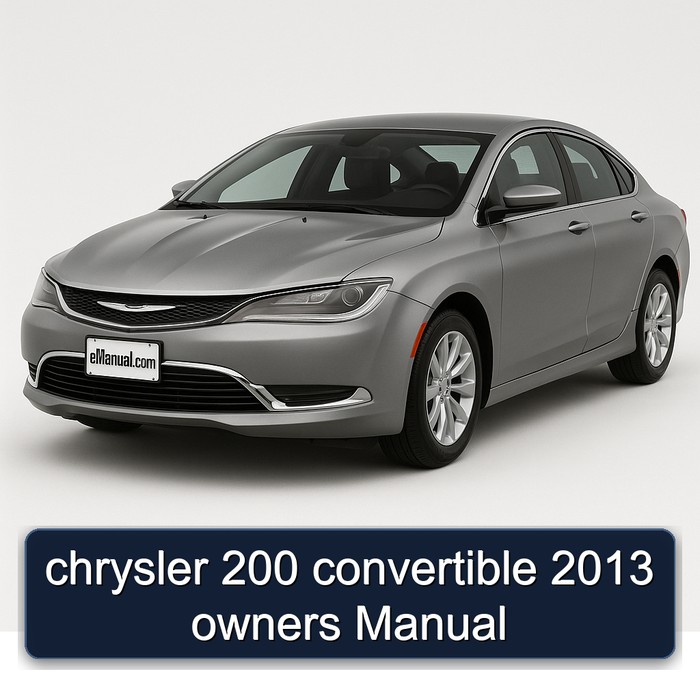 2013 Chrysler 200 Convertible Owners Owner's Manual PDF