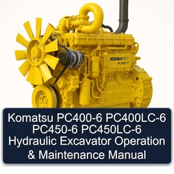 Komatsu PC400-6 Pc400lc-6 PC450-6 Pc450lc-6 Hydraulic Excavator Operation Service Repair Workshop Manual PDF