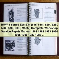 1981-1991 BMW 5 Series E28 E34 (518 518I 520I 525I 528I 530I 535I M535i) 518 M535i Service Repair Workshop Manual PDF