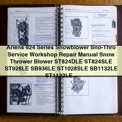 Ariens 924 Series Snowblower SNO-THRO Service Repair Workshop Manual PDF