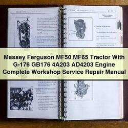 Massey Ferguson MF50 MF65 Tractor G-176 GB176 4a203 AD4203 Engine Service Repair Workshop Manual PDF