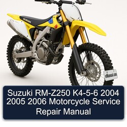 2004-2006 Suzuki RM Series RM-Z250 K4-5-6 Motorcycle Service Repair Workshop Manual PDF