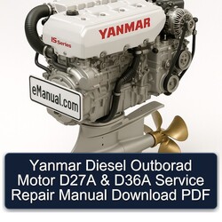 Yanmar Diesel Outborad Motor D27A D36A Service Repair Workshop Manual PDF