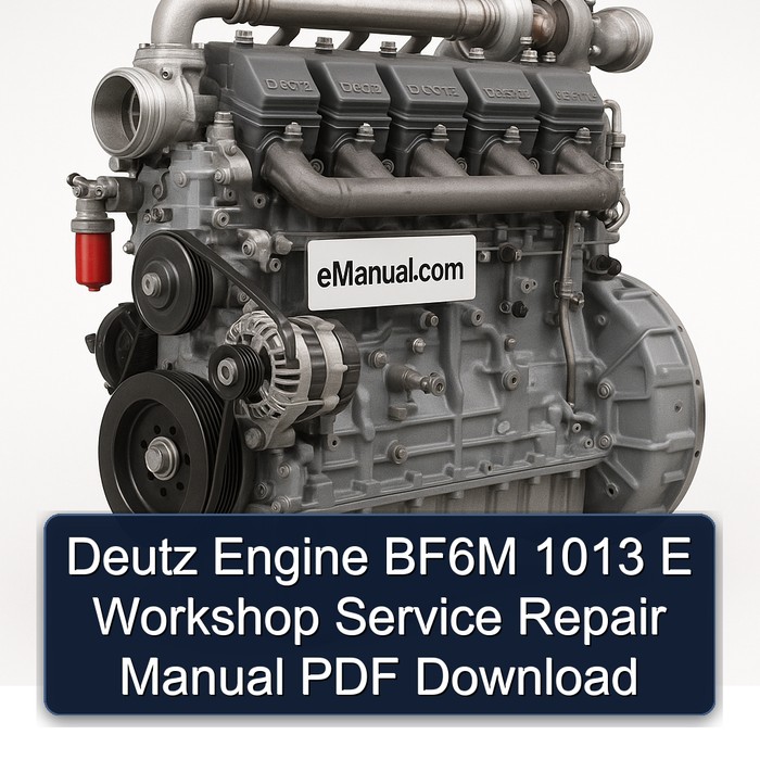 Deutz 1013 Engine BF6M E Service Repair Workshop Manual PDF