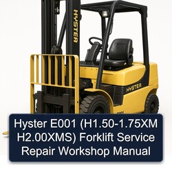 Hyster E001 (h1.50-1.75xm H2.00xms) Forklift H1.50 H2.00XMS Service Repair Workshop Manual PDF